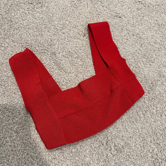 HAIGHT. Knit Amanda Top - Revolve Red Bandage Crop Bra Top - Size Small - Picture 7 of 9